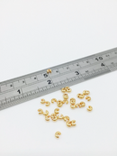 50 x 18K Gold Plated Crimp Bead Covers, 4mm (3346)