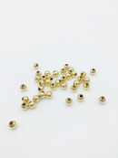 50 x Light 18K Gold Plated Round Spacer Beads, 5mm (0379)
