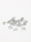 30 x Cut-out Stainless Steel Leaf Charms, 14x11mm Filigree Leaves (0392)