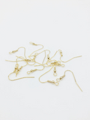 10 pairs x Gold Plated Stainless Steel Earring Hooks (1911)