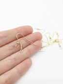 10 pairs x Gold Plated Stainless Steel Earring Hooks (1911)