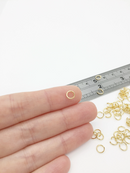 100 x 18K Gold Plated Stainless Steel Jump Rings, 20 Gauge, 6x0.8mm (0342)