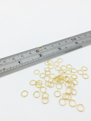 100 x 24K Gold Plated Stainless Steel Jump Rings, 20 Gauge, 6x0.8mm (0343)