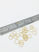 40 x 24K Gold Plated Stainless Steel Jump Rings, 18 Gauge, 10x1mm (0345)