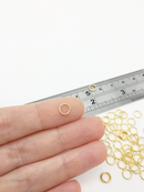 100 x 18K Gold Plated Stainless Steel Jump Rings, 20 Gauge, 6x0.8mm (0346)