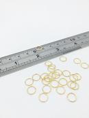 100 x 18K Gold Plated Stainless Steel Jump Rings, 20 Gauge, 8x0.8mm (0353)