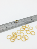 20 x 18K Gold Plated Stainless Steel Jump Rings, 10x1.5mm (0354)