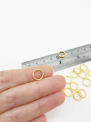 20 x 18K Gold Plated Stainless Steel Jump Rings, 10x1.5mm (0354)