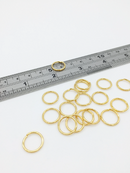 20 x 18K Gold Plated Stainless Steel Jump Rings, 13x1.5mm (0363)