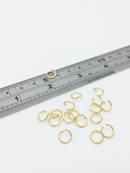 40 x 24K Gold Plated Stainless Steel Jump Rings, 8x1mm (3848)