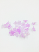 20 x AB Gradient Purple Acrylic Trumpet Flower Beads, 13mm