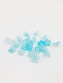 20 x AB Gradient Blue Acrylic Trumpet Flower Beads, 13mm