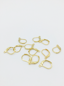 4 pairs x 24K Gold Plated Stainless Steel Leverback Earring Blanks, 15x10mm (0336)