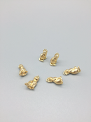 1 x 18K Gold Plated Solid Cat Charm, 15x9mm (0317G)