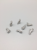 1 x Rhodium Plated Solid Cat Charm, 15x9mm (0317S)