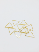 10 x Gold Triangle Jewellery Connectors, 15x18mm (3851)
