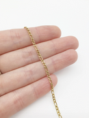 1 x Stainless Steel Figaro Chain, Gold or Silver Colour, 45cm / 17.7 inches (3895)