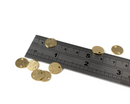 20 x Textured Raw Brass Round Coin Links, 10mm (C0174)
