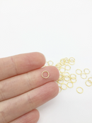 100 x 18K Gold Plated Stainless Steel Jump Rings, 6x0.7mm (1090)