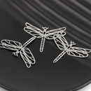 10 x Stainless Steel Filigree Dragonfly Charms, 24x30mm