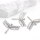 10 x Stainless Steel Filigree Dragonfly Charms, 24x30mm