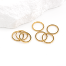 10 x 18K Gold Plated Steel Round Links, 12mm