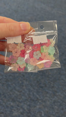 20 x Multicolour Gemstone Imitation Resin Flower Beads, 12mm