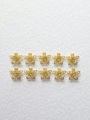 10 x Gold Tone Filigree Flower Bead Caps, 15mm