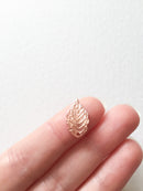 10 x Rose Gold Leaf Charms, 17x10mm (0710)