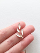 6 x Champagne Gold Willow Leaf Branch Embellishment, 27x10mm (0702)