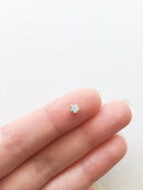 4mm/5mm/6mm White Opal Glass Sew-On Rhinestones in Gold Setting