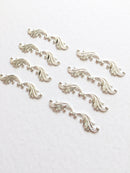 10 x Silver Plated Ornate Filigree Stampings, 30mm Filigree Wraps (1528)