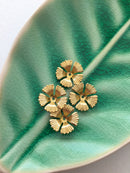 8 x Gold Tone Flower Bead Caps, 18mm