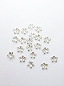 10 x Silver Plated Flower Bead Caps, 15mm (0757)