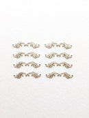 10 x Silver Plated Ornate Filigree Stampings, 30mm Filigree Wraps (1528)