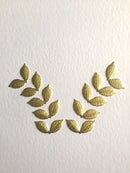 10 x Gold Metal Double Leaf Stampings, 27x15mm (3236)