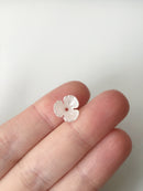 24 x Pearlised Off White Flower Beads, 11mm (3065)