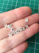 20 x 4mm Silver or Gold Tone Brass Sew-on Setting for Rhinestones
