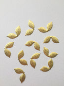 10 x Gold Metal Double Leaf Stampings, 27x15mm (3236)