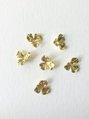 6 x Champagne Gold Flower Beads, 13mm (0684)