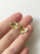 6 x Champagne Gold Flower Beads, 13mm (0684)
