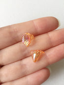 20 x AB Orange Acrylic Calla Flower Beads, 13mm Lucite Flower Beads (3393)