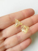 20 x AB Light Yellow Bell Flower Beads, 14x12mm Yellow Lucite Flowers