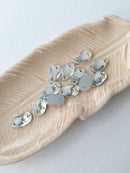 12 x 7x12mm Crystal Clear Glass Teardrop Sew-on Rhinestones