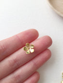 10 x Textured Gold Flower Bead Caps, 11.5mm (0686)