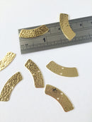 2 x 18K Gold Plated Textured Bridge Connectors, 23mm (0037)