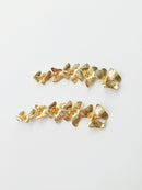 2 x 18K Gold Plated Cascading Orchid Connectors, 58x15mm (0669)