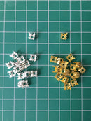 20 x 6mm Silver or Gold Tone Brass Setting for Stones/Crystals, 6mm (3443)