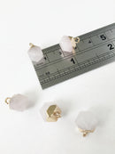 1 x Tiny Rose Quartz Pendant, 13x9mm (0433)