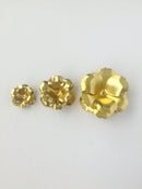 1 x 44mm Raw Brass Multi Petal Flower Bead, 44mm 3D Brass Flower (0829)
